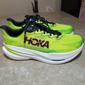 Hoka One One ® Match X 3 Performance Neon Yellow Road Running Shoes Men Size 12D